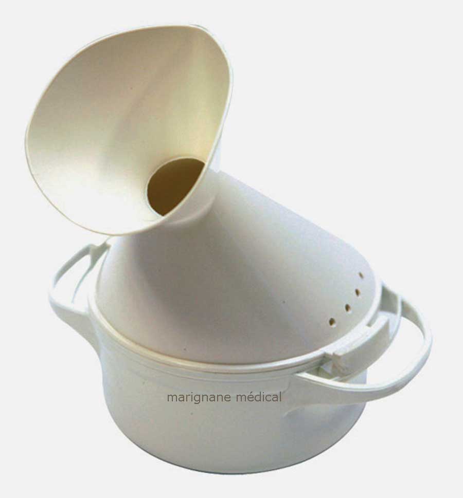 Inhalateur en polyétylène pour inhalation blanc avec 2 masques