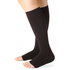 Chaussettes de contention Juzo Dynamic - Classe 3 chaussettes-de-contention-juzo-dynamic---classe-3-noire-pieds-ouvert