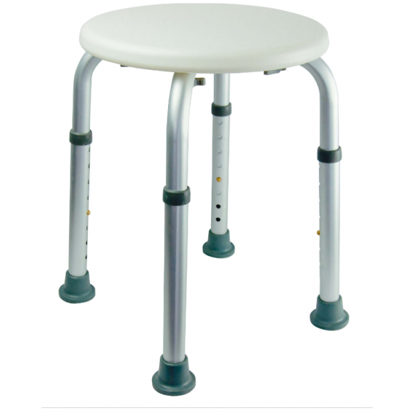 Tabouret- douche-rond-aluminium