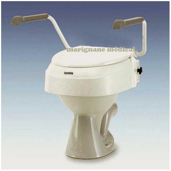 Rehausse WC avec accoudoirs, Aquatec 900 - Varoise Medical